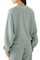 Everywear Relaxed Sweatshirt:Dollar Green/ Pigment Garment Dye:XS