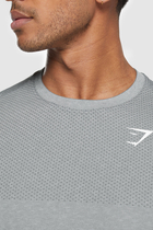 Vital Seamless T-Shirt:Light Grey/ Black Marl:XS