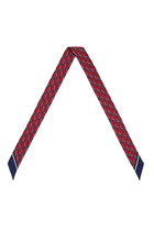 ربطة عنق شادو بنقشة حرفي شعار الماركة حرير
