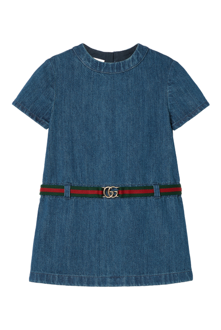 Kids Denim Dress with Web