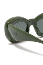 نظارة شمسية بإطار سميك بتصميم فراشة