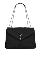 حقيبة لولو متوسطة جلد مبطن بتصميم Y