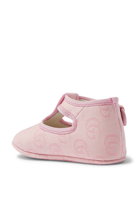 حذاء موكاسين للأطفال بشعار حرفي GG