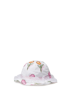 قبعة باكيت للأطفال بطبعات توليب