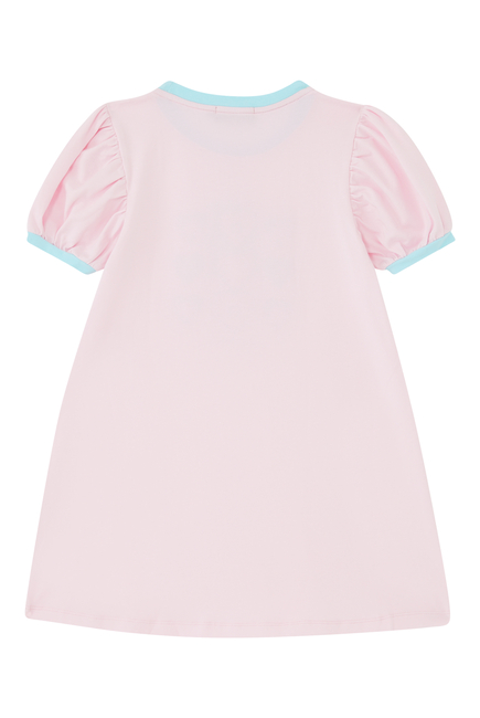 فستان بطبعات قلب قطن للأطفال