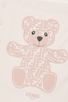 كيس نوم بطبعة الدب تيدي وشعار الماركة قطن