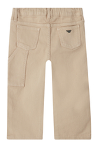 Kids Panel-Detail Cotton Denim Jeans