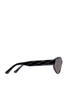 نظارة شمسية بإطار دائري وشعار BB