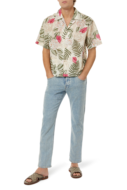 قميص بولينغ بنقشة هاواي