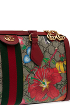 حقيبة أوفيديا متوسطة بنقشة زهور وشعار GG بيد علوية