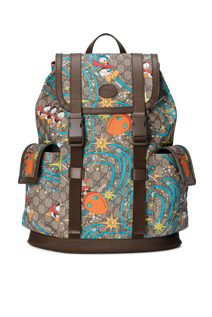 حقيبة ظهر متوسطة بطبعة دونالد دك ديزني × غوتشي
