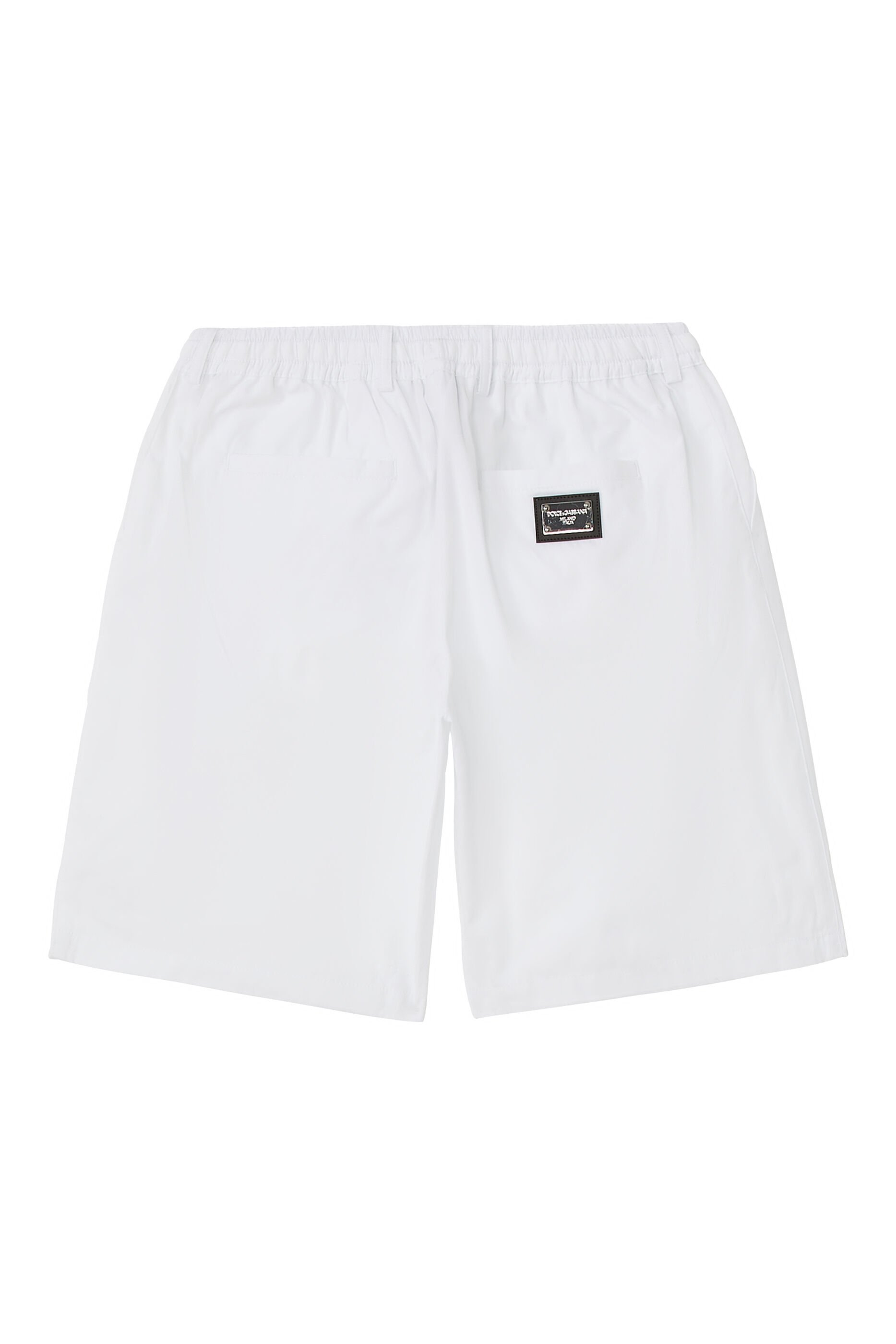 Aigner Kids logo-patch poplin Bermuda shorts - Neutrals