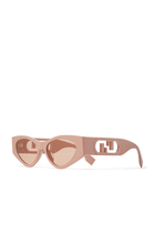 نظارة شمسية أولوك بإطار بتصميم عين قطة
