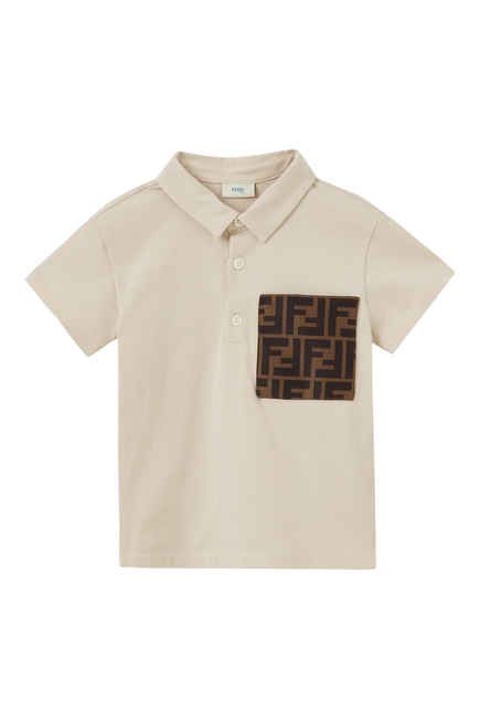Kids Monogram Pocket Polo Shirt