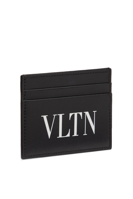 حافظة بطاقات مزينة بشعار VLTN