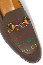 حذاء سهل الارتداء جلد من مجموعة Gucci 100