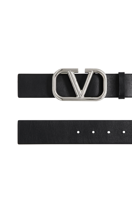 حزام فالنتينو غارافاني جلد بشعار حرف V