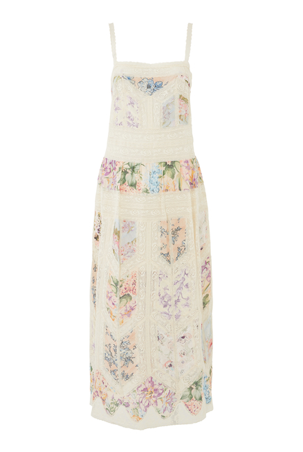 Halliday Lace Trim Floral Slip Dress