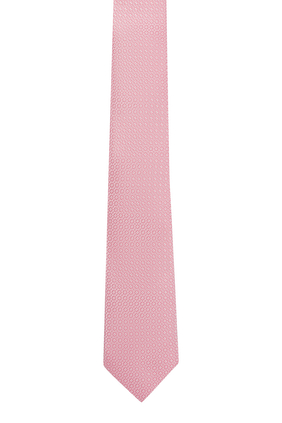 طقم ربطة عنق بنقشة صغيرة جاكار ومنديل جيب مربع الشكل