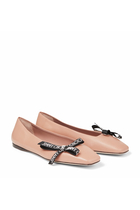 Veda Leather Ballerina Flats