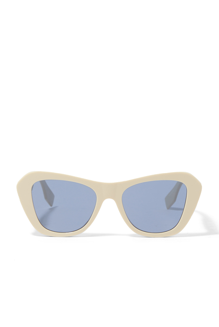 نظارة شمسية أسيتات بتصميم عين القطة وزخارف O'Lock