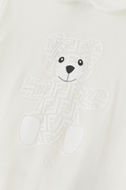 طقم لباس قطعة واحدة بشعار الدب تيدي، 3قطع