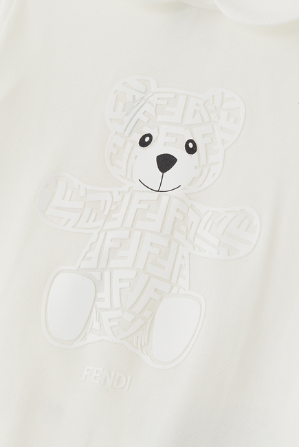 طقم لباس قطعة واحدة بشعار الدب تيدي، 3قطع