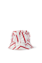 قبعة باكيت بنقشة تايمز بشعار VLTN
