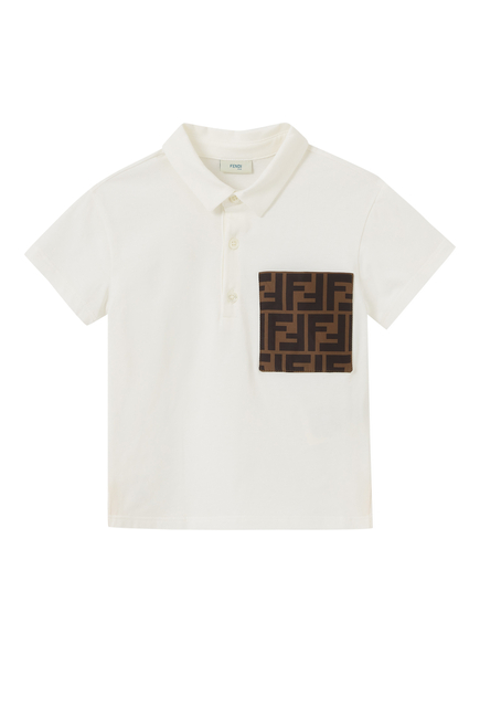 Kids Monogram Pocket Polo Shirt