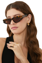 نظارة شمسية كريستا بإطار بتصميم حرف D بلاستيك حيوي