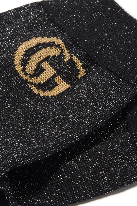 جوارب مزينة بشعار حرفي GG متداخلين بتصميم لامع