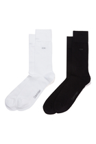 Casual Flat Knit Socks, Set of 2