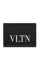 حافظة بطاقات مزينة بشعار VLTN