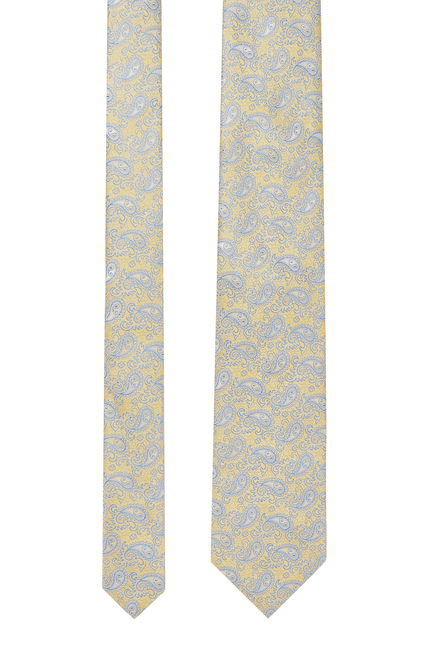 ربطة عنق بطبعات بيزلي حرير