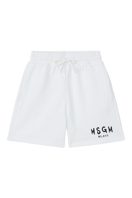 Logo Print Cotton Shorts