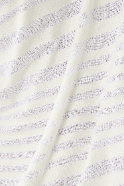 Zanone Striped Cotton & Linen T-Shirt