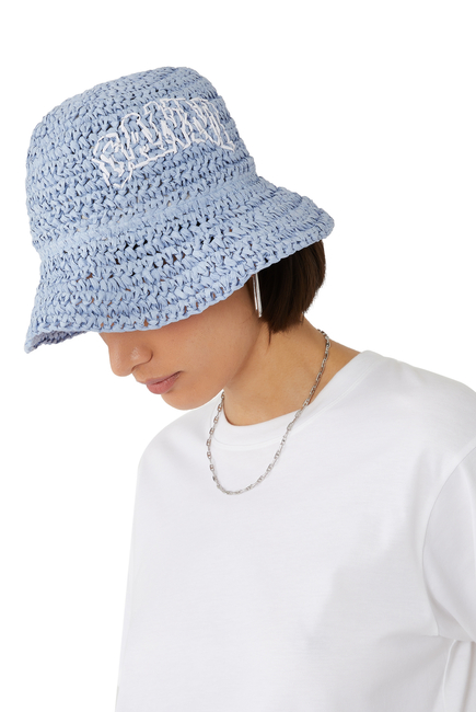 قبعة باكيت بشعار الماركة قش