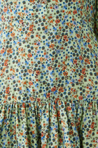 فستان قصير إنسيابي بطبعة زهور