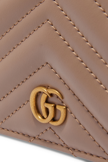 محفظة مارمونت جلد بتصميم مبطن وشعار GG