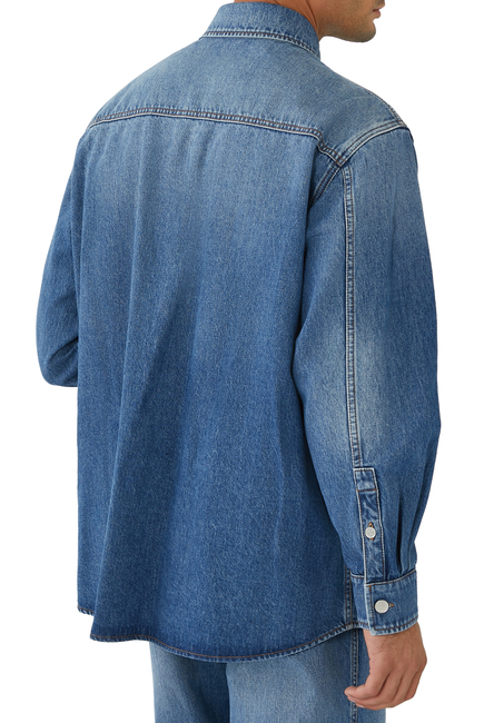  Embossed VLogo Signature Denim Shirt