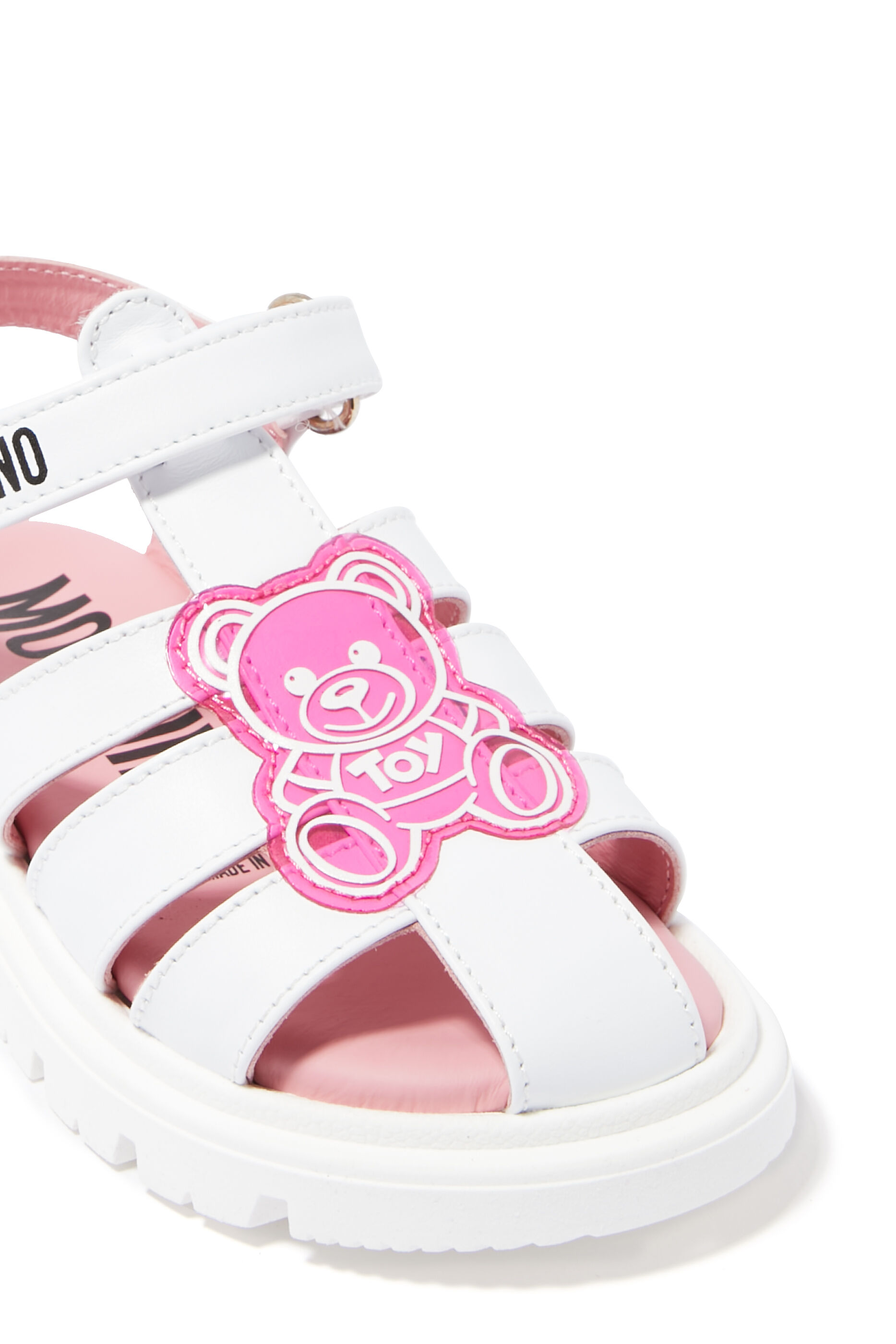 Moschino Kids Teddy Bear leather sandals - Red