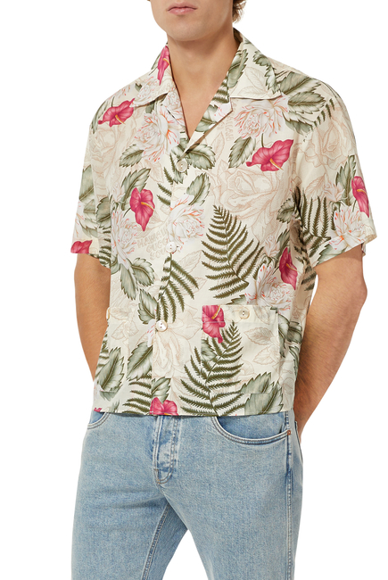 قميص بولينغ بنقشة هاواي