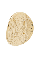أقراط بينيلوبي بتصميم عملة معدنية، نحاس مطلي بالذهب عيار 18 قيراط