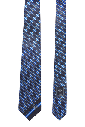 ربطة عنق حرير بنقشة شعار GG