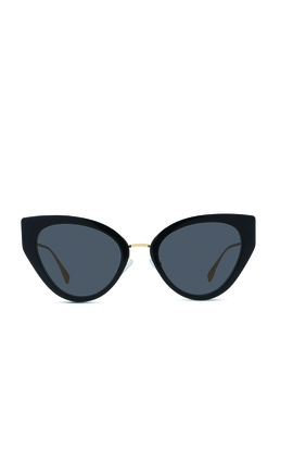 نظارة شمسية بإطار معدني بتصميم عين قطة