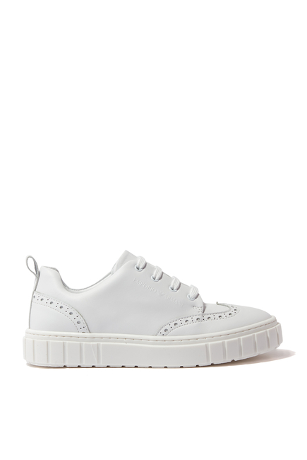 Kids Cut-OutLeather Sneakers