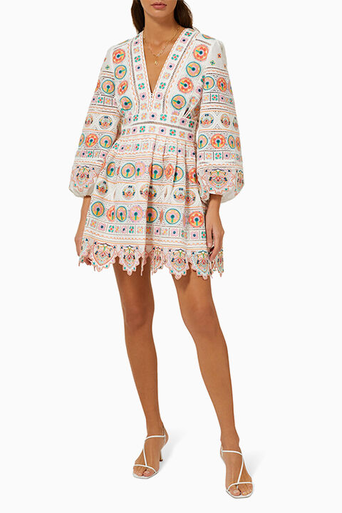 فستان برايتون بفتحة رقبة عميقة