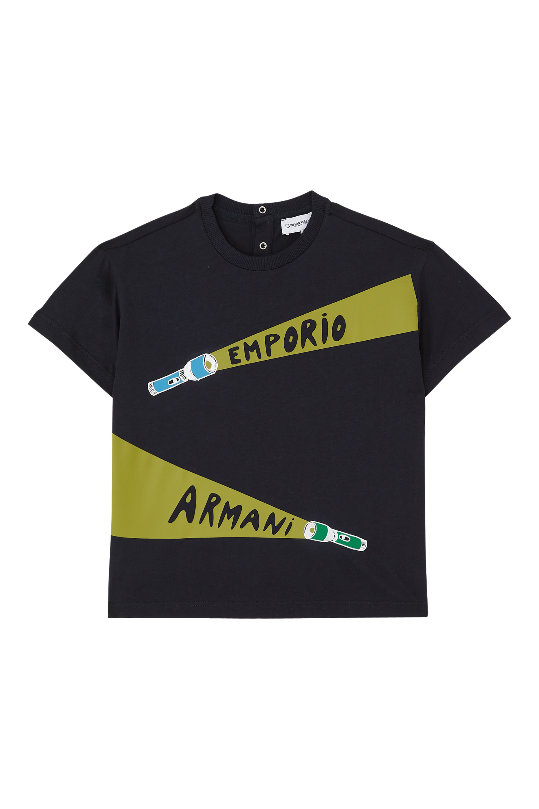 تيشيرت بطبعات شعار الماركة للأطفال