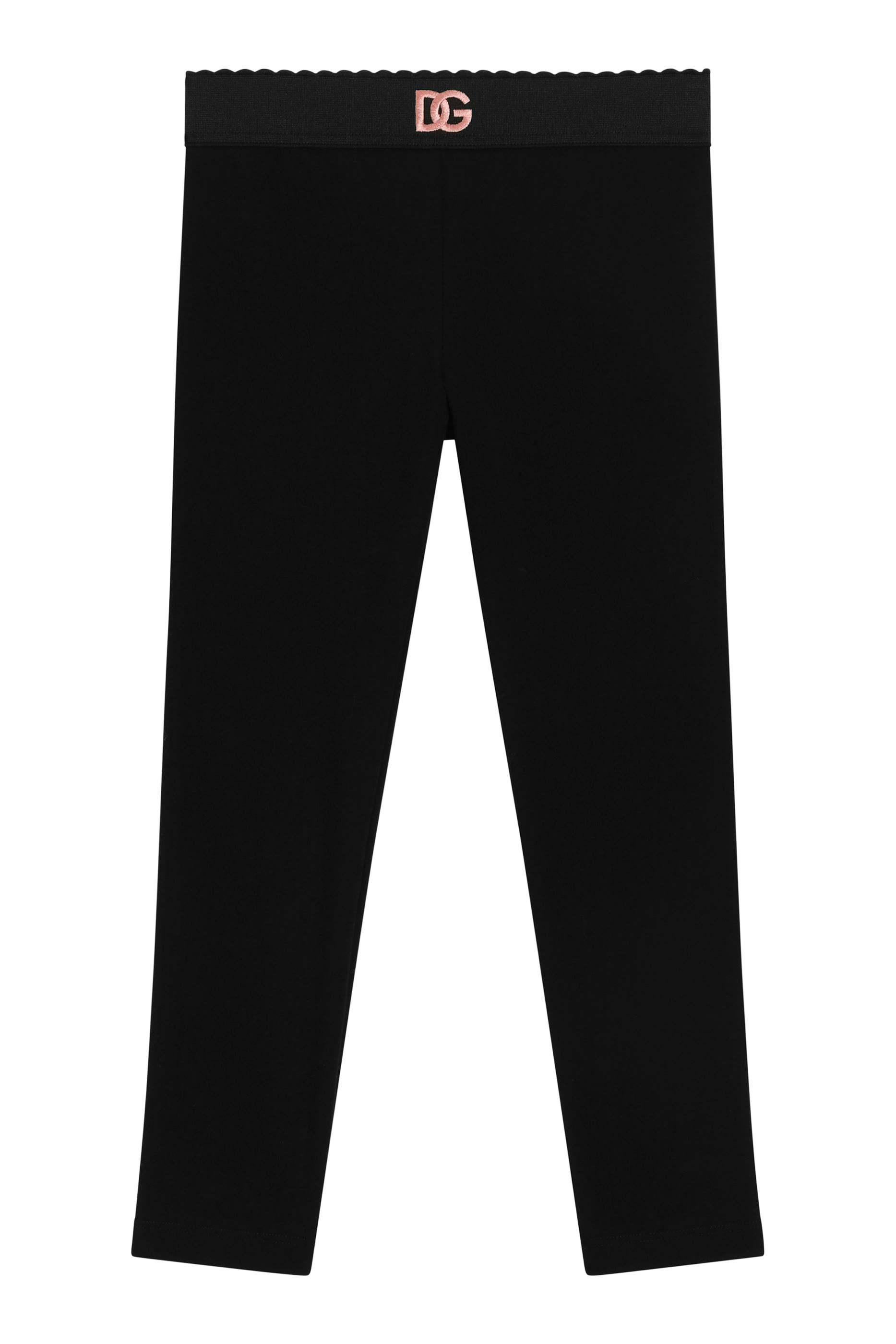 لغينغز بنقشة حرفي شعار الماركة بنسيج متشابك للأطفال