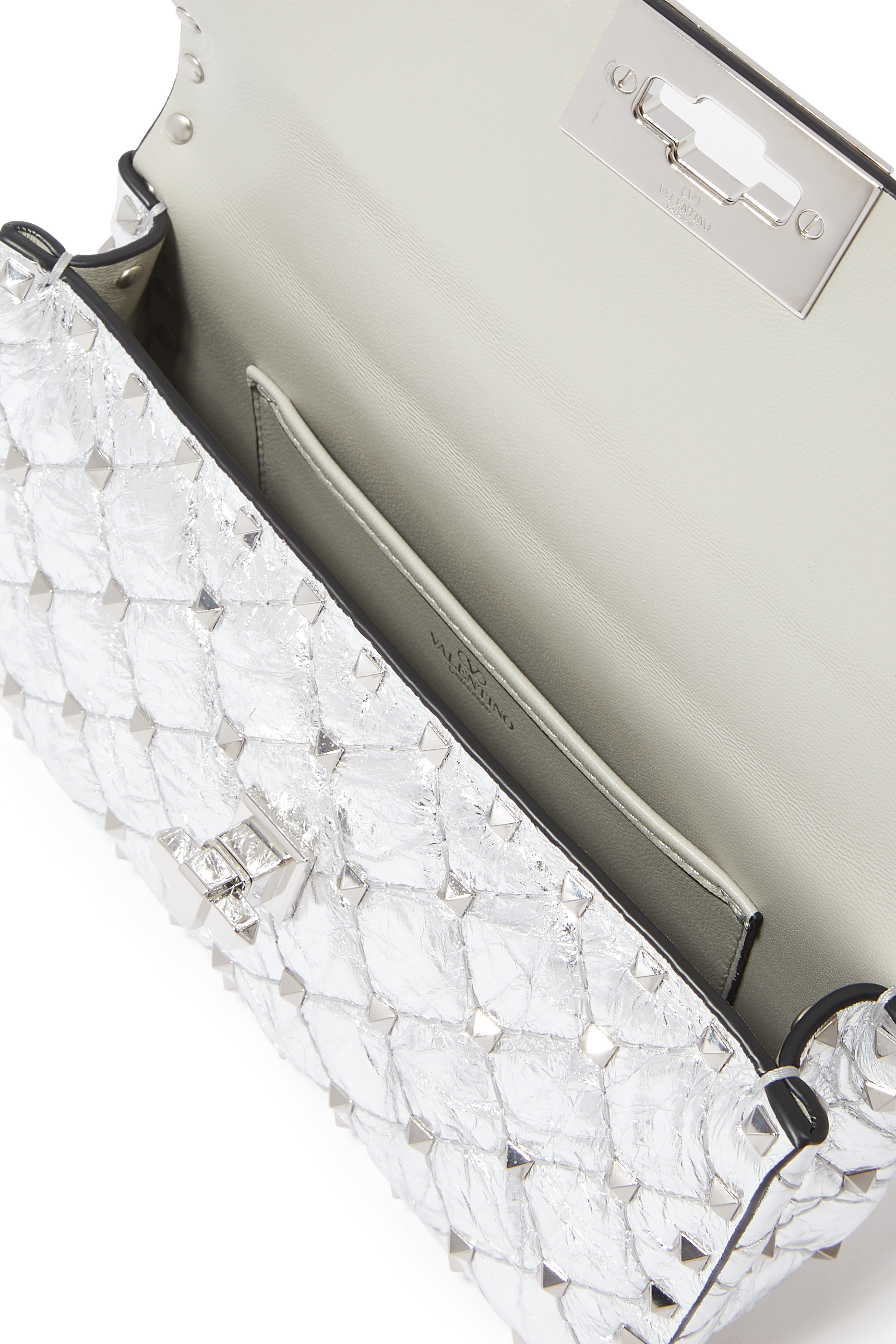 حقيبة كتف صغيرة بحلي هرمية